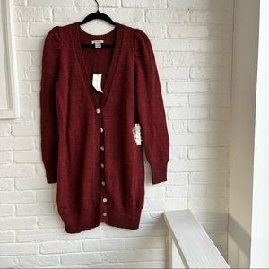 NWT Vertigo Paris Alpaca Blend Button Down Sweater Size XL